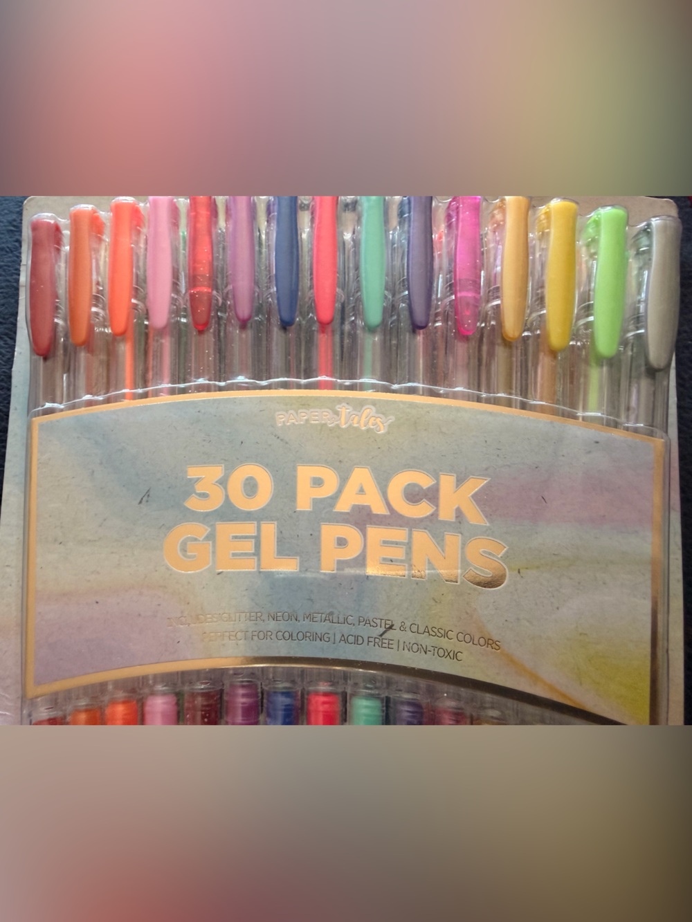 30-Pack Multicolor Gel Pens - Assorted Bright & Pastel Ink